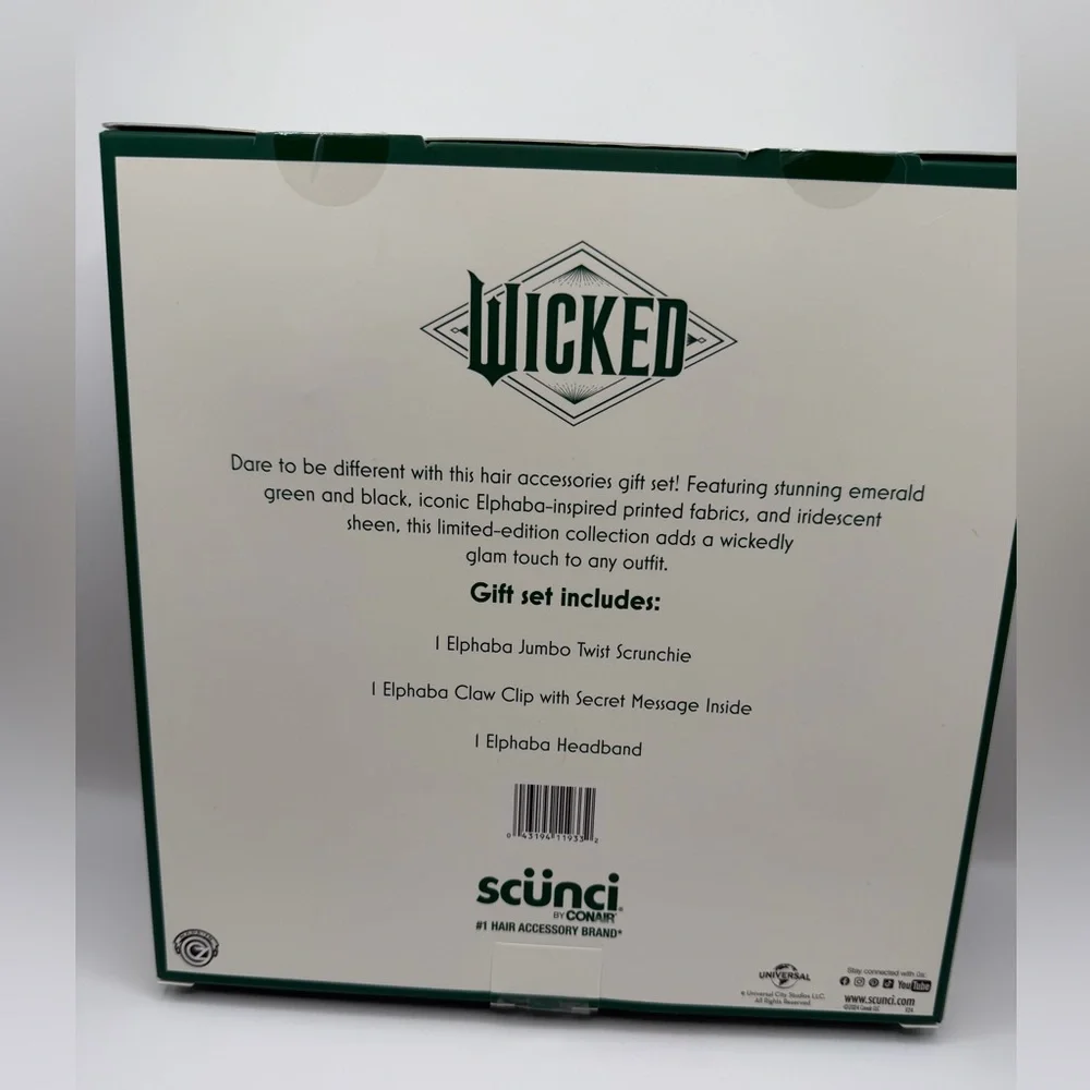 Wicked 3 piece Hair Accessory Gift Set NiB